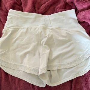 White lululemon shorts